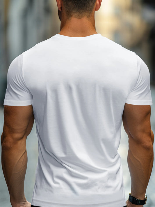 Camiseta blanca Oversize para hombre con diseño Minimalista "Balance".